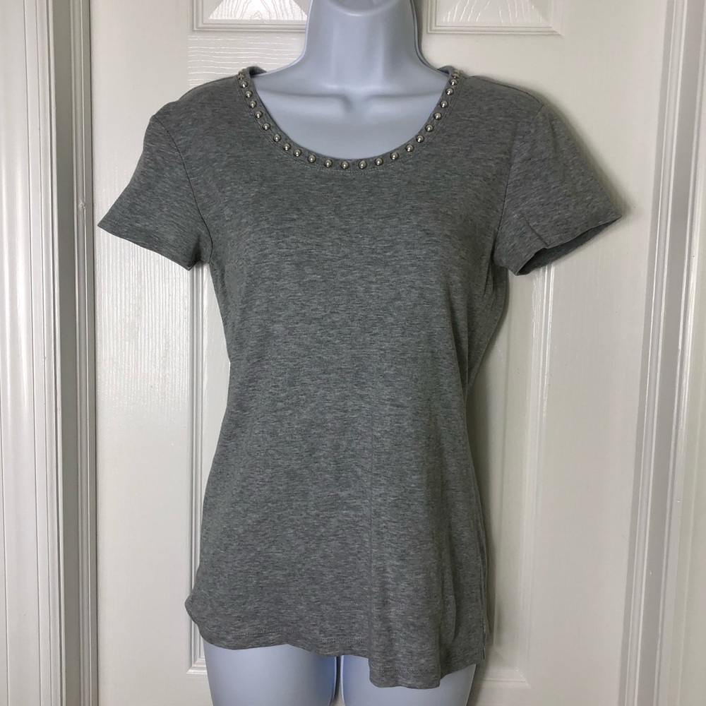 BANANA REPUBLIC | Pearl Embellished Pima Cotton T
